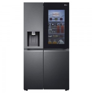 LG 674 Litre Side-by-Side Refrigerator, Matt Black GC-X257CQES